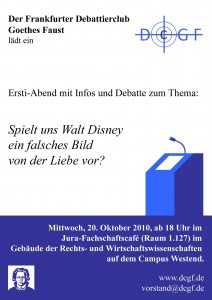 Erstiabend des Frankfurter Debattierclubs Goethes Faust