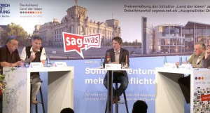 Publikumsdebatte von sagwas.net und Streitkultur Berlin zum Tag des Grundgesetzes