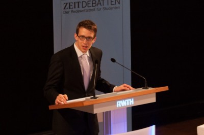 Florian Umscheid 2013 bei der ZEIT DEBATTE Aachen - © Henrik Maedler