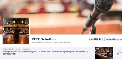 Die ZEIT DEBATTEN jetzt mit eigenem Facebook-Auftritt