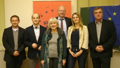 Teilnehmer der KE-Debatte Potsdam: Christoph Krakowiak, Robert Pietsch, Elisabeth Schroedter, Tim Richter, Jana Bachmann, Ralf Christophers (v.l.n.r.) (c) Mathias Hamann