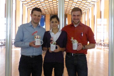 Manuel Adams, Pegah Maham und Lukas Haffert (v.l.) gewinnen den Reedhoven-Cup 2014 in Bonn (c) Stefan Kegel