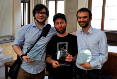 Sieger der ZEIT DEBATTE Wien: Willy Witthaut, Sascha Schenkenberger, Christian Strunck (c) AFA DC Wien