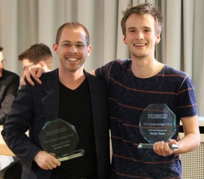 Süddeutsche Meister 2014: Konrad Gütschow (l.), Nikos Bosse (c) Florian Umscheid