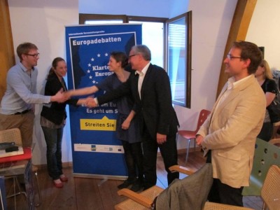 MdA Hildegard Bentele CDU), MdA Frank Zimmermann (SPD), Krakowiak Europadebatte Berlin (c) Bürger Europas