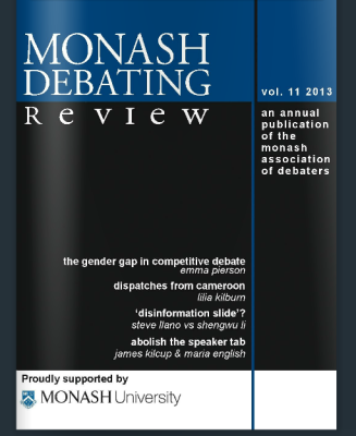 „The World’s only international, peer-reviewed debating journal“ 