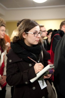 Saskia Höfer bei der Berichterstattung während der ZEIT DEBATTE Hamburg © Felix Schledding