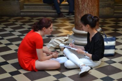 Winners Katherine Dunbar (left) and Etsuko Lim (right) during prep time - © TCD Hist/Phil