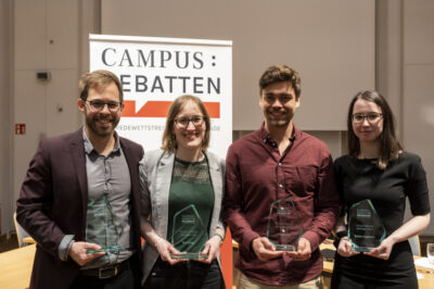 Mixed Team Berlin / Tübingen gewinnt Campus-Debatte Göttingen 2023