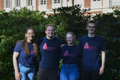 Der neue Vorstand des DCMS: (v.l.n.r.) Katarina Krezo, Erik Wiggers, Sarah Swiatek und Tobias Klinker.