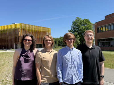 Teile des neuen Vorstands des DC Bayreuth: (v.l.n.r.) Maxima Pongratz, Gregor Litwinenko, Henry Jäger und Simon Schön. Foto: Nisrin Ben Zaied.